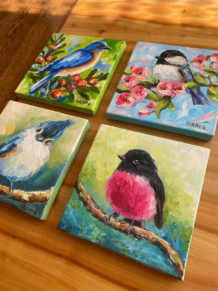 Chickadee Painting on Canvas Cute Bird Oil Painting Original Small Bird Wall Art Chickadee Art Bird on Branch Painting Gift for Bird Lovers - Etsy